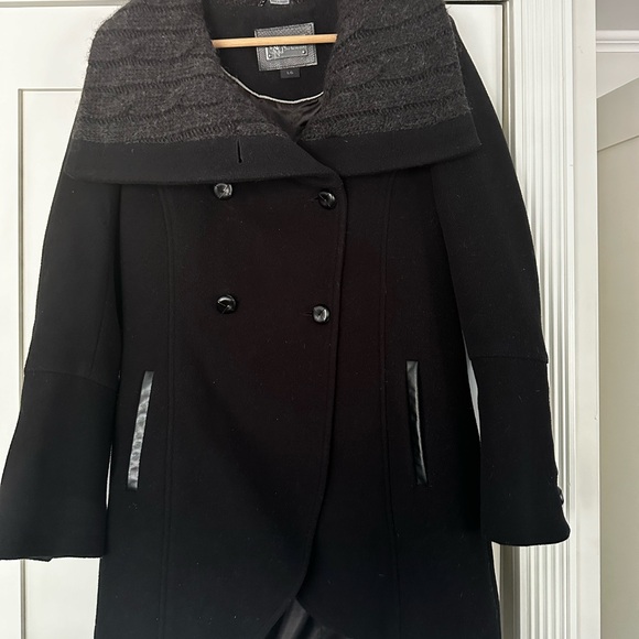 Canadian icon! Mackage “Fran” cable knit collar coat in black US L - Picture 5 of 12